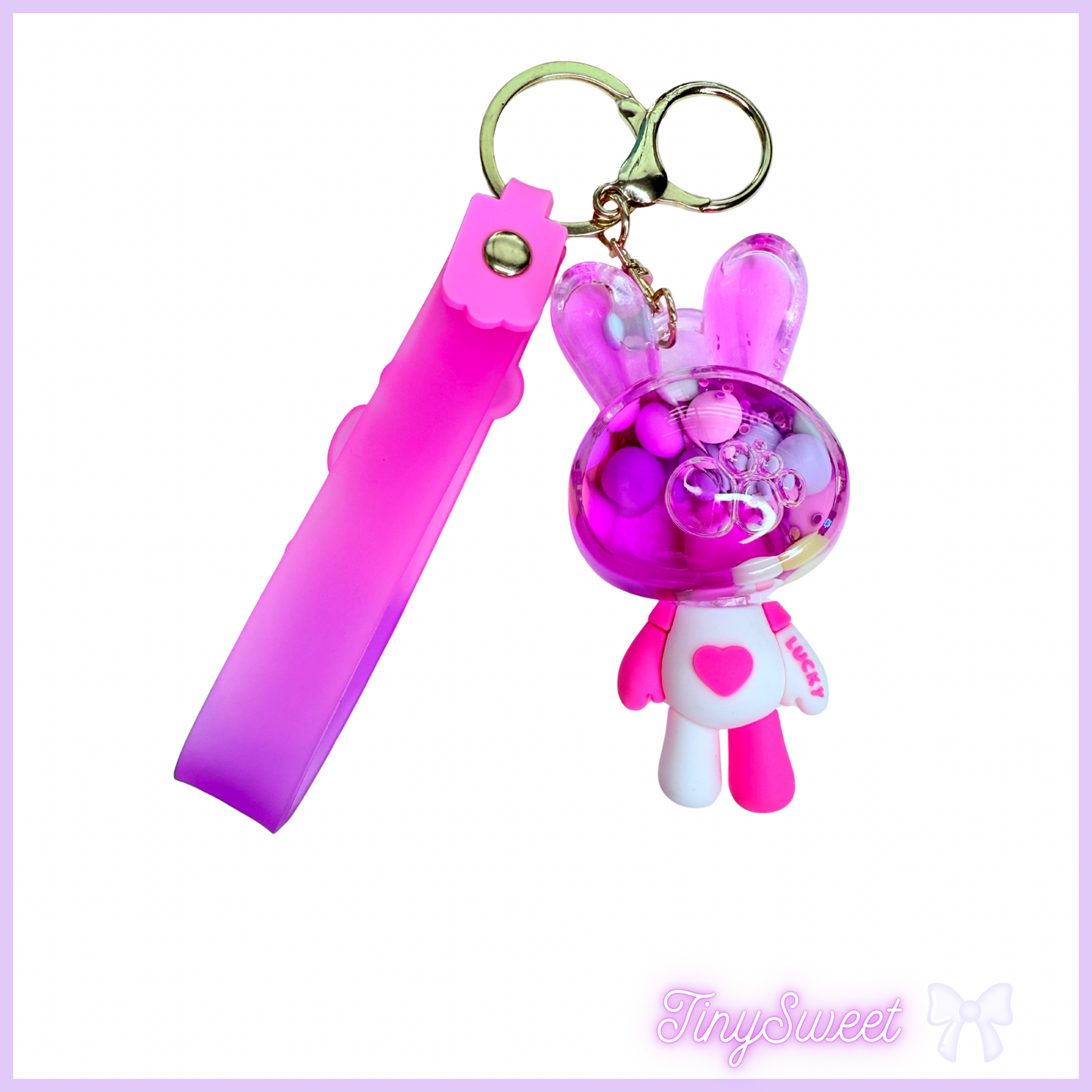 Kawaii Bunny Keychain- Pink💕
